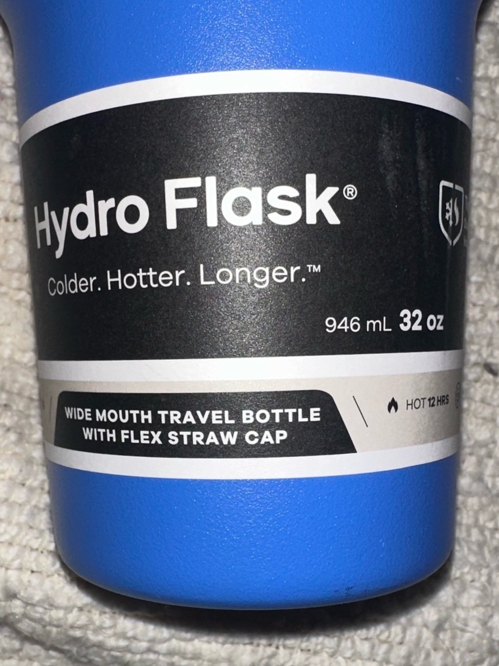 New Hydro Flask 32oz Wide Mouth Travel Bottle with Flex Straw Cap- Cascade Color - Picture 6 of 13